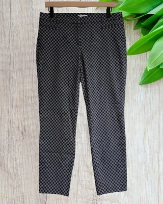 Carolina Belle Montreal Pants Geometric Black Print Ankle Stretch Size 12 NWOT - Image 1 of 4