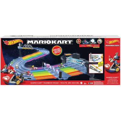 Hot Wheels Mario Kart Rainbow Road Track Playset Gift   - Image 1 of 4