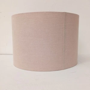John Lewis Sophia Pure Linen Drum Lampshade Ash Rose 35cm Very Good - Picture 1 of 11