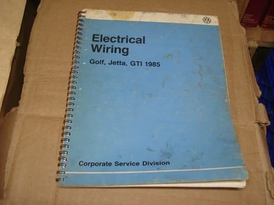 Volkswagen Golf Jetta GTI 1985 diagramas de cableado manual de servicio eléctrico Foto 1 de 4