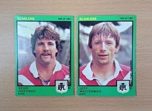 1982 Easts Roosters 2 card lot Scanlens rugby league NRL NSWRFL - Picture 1 of 2