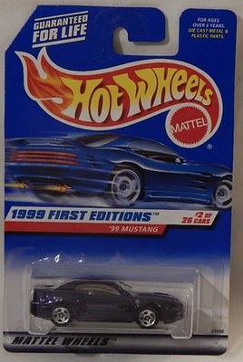'99 Mustang Hot Wheels First Editions 1999-909 Retired 2018 No Tampo - Image 1 of 4
