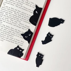yasest magnetische Lesezeichen - 6 Stück sortiert niedliche Buchmarker Clip schwarz - Bild 1 von 7