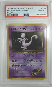 Pokémon Japanese 1999 Gym 2: Challenge Rocket's Mewtwo #150 PSA 10 GEM MINT RARE - Bild 1 von 2