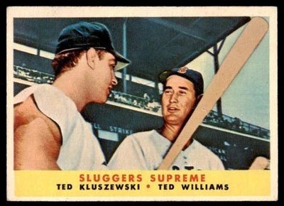 1958 年 Topps Sluggers Kluszweski/Williams #321 状况完好 — 第 1/2 张图片