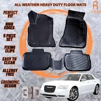 Tapetes moldeados en 3D forros para Chrysler 300C 2015-2023 para todas las estaciones de alta resistencia Foto 1 de 4