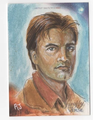 Malcolm Reynolds Upper Deck Firefly The Verse Sketch Card Robert Jimenez 1/1 - Image 1 of 2