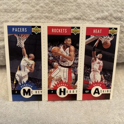 1996 Upper Deck Minis Derrick McKey Robert Horry Keith Askins Foto 1 de 2