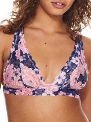 Cosabella NAVY FLORAL Never Say Never Triangle Bralette, US Medium - Image 1 of 4