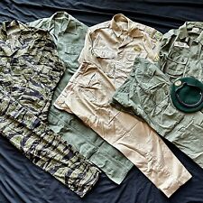 Original Vietnam Named Special Forces Uniform Group 4 sets & beret Tiger Stripes