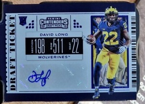 2019 Panini Contenders Draft Picks College Ticket David Long Rookie Auto RC