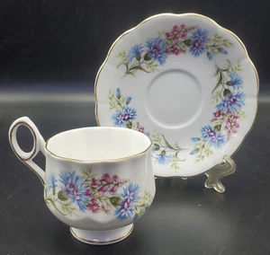 Vintage Rosina Bone China Floral Teetasse und Untertasse England - Bild 1 von 6