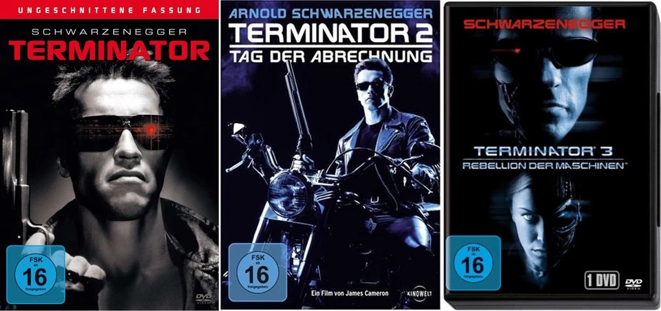 Terminator 1 2 3 Uncut Schwarzenegger 3 DVD Collection - Bild 1 von 1