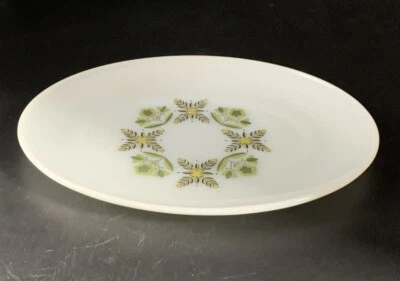 Milchglas Teller; Anchor Hocking; USA; Oven Proof; Oval 30x23cm - Bild 1 von 4