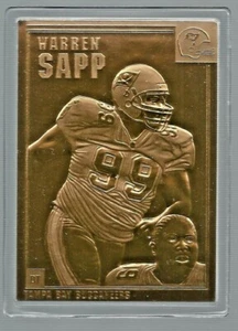 Warren Sapp 2000 Danbury Mint Encased 22kt Gold Football Card # 55 - Picture 1 of 1