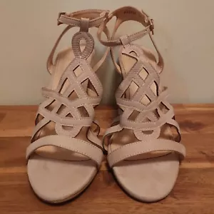 Novo Nude Colour Fabric Sandals Size 8 - Picture 1 of 6