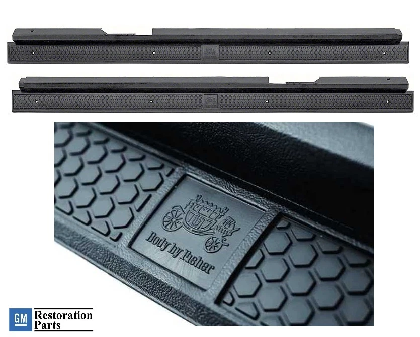 Carrocería F 1983-92 alféizar de puerta placas de desgaste par negro carrocería de Fisher Foto 1 de 1