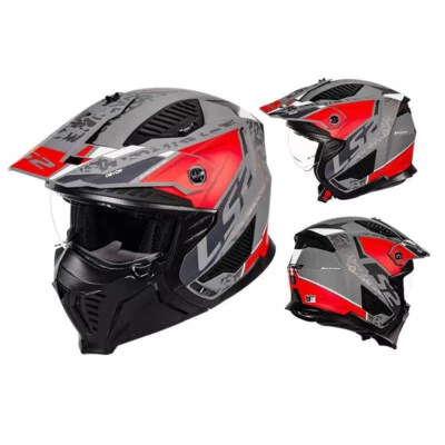 LS2 Helmets Open Face Vintage Drifter Helmet with Removeable Chin - Image 1 of 4