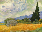 Peinture à l'huile Vincent Van Gogh - champ de blé avec cyprès automne art paysage