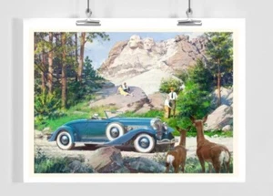 Duesenberg Modelo JN 1936 cupé convertible - póster de vehículo antiguo estadounidense - Imagen 1 de 4