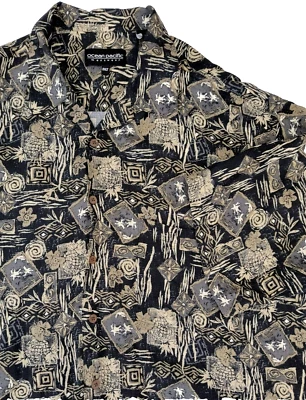 Vintage OP Ocean Pacific Hawaiian Button Down Camp Shirt 100% Rayon MEN 2XLT - Image 1 of 4