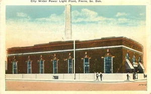 CITY WATER POWER LIGHT PLANT, PIERRE, SOUTH DAKOTA, VINTAGE POSTCARD - Picture 1 of 2