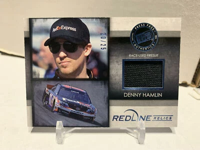 2014 Redline Racing Denny Hamlin Driver Worn Race Used Firesuit Relic RR-DH /25 - Image 1 of 2
