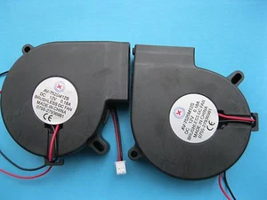 4 pcs Brushless DC Blower Fan 12V 7525S 75x75x25mm 2 Wire Sleeve Bearing New - Picture 1 of 3