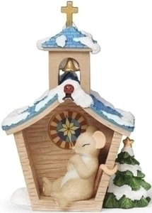 Encantadora Colas Ratón Dormido en Iglesia Nevada Nueva 2024 Estatuilla Ratones 137972 - Imagen 1 de 1