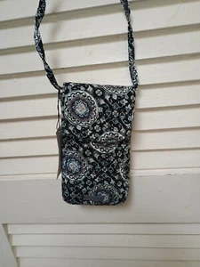 Vera Bradley Carson Handy-Umhängetasche in anthrazitfarbenem Medaillon  - Bild 1 von 3