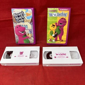 Barney VHS Lot You Can be Anything & Musical Castle in Clam Shell Case - Picture 1 of 9