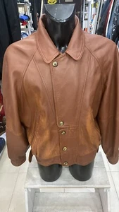 Echtes Leder Lederjacke Gebraucht Man Gr. 54 Brown XXE146L - Bild 1 von 10