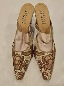 NEU!! Jeanne Lottie elegante Schuhe mit Pailletten und Staubbeutel Größe 41 US 10 - Bild 1 von 5