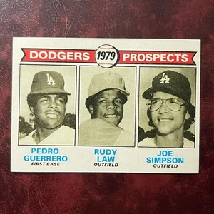 Juego Topps 1979 Pedro Guerrero Rookie 719 Los Angeles Dodgers como nuevo *Alta calidad - Imagen 1 de 2