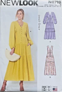 NEW LOOK N6718 SIZES 8-20 BOHO PRAIRIE DRESS UC/FF - Picture 1 of 5