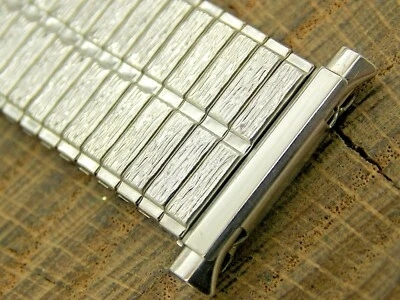 Correa de reloj de expansión de acero inoxidable vintage NOS JB Champion 17,5 mm-21 mm sin usar Foto 1 de 3