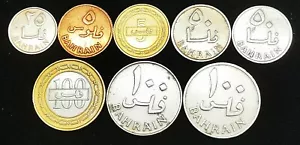 ** Bahrain 1965 - 1992, 1385 - 1412, 5, 25 & 100 Fils total 8 coins - XF - Picture 1 of 18