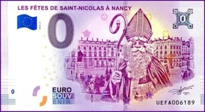UEFA / LES FETES DE ST-NICOLAS A NANCY / BILLET 0 € / NULL EURO-SCHEIN / 2018-2 - Picture 1 of 1