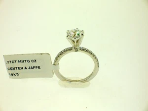 A JAFFE 18K WHITE GOLD SETTING 0.27 CTW DIAMONDS - SIZE 5.75 US- RETAIL $2260.00 - Picture 1 of 8