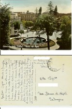 Catania: Villa Bellini - Vasca dei Cigni. Cartolina b/n acq. vg anni '50