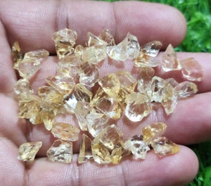 51 Pcs Lot Natural Yellow Citrine Raw 8-10 mm Loose Gemstone Jewelry For Making - Picture 1 of 4