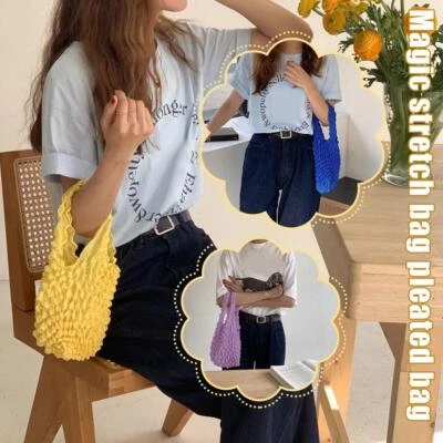 Magic Faltbare Flexible Stretch Mini Tasche Große Kapazität Elastische ToteBag - Bild 1 von 4