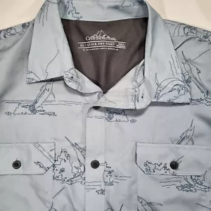 Camisa Croft & Barrow de secado rápido para hombre XL con estampado de marlín azul manga corta ventilada - Imagen 1 de 9
