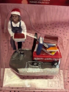 St. Nicholas Square® Holiday Book Wagon African American Librarian w/Books NEW - Picture 1 of 2