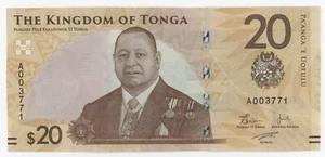Tonga 20 Pa'anga ND 2023 Pick 53 New UNC Uncirculated Banknote Bank of Tonga - Afbeelding 1 van 2