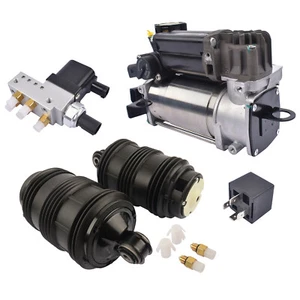 Hinten Luftfederbälge + Luftfederung Kompressor + Ventilblock für Mercedes S211 - Bild 1 von 7