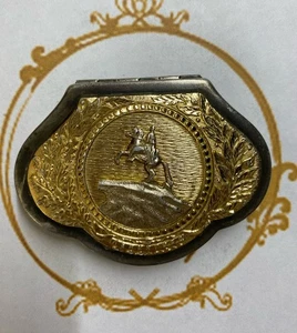 Vintage Powder box Brass Puff box  Powder Compact Leningrad “Peter the Great” - Picture 1 of 20