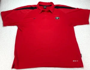 Polo vintage Nike Team Authentic Sphere Dri UGA Georgia Bulldogs uomo XL rossa - Foto 1 di 10
