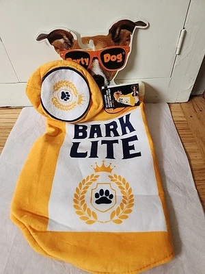 Fiesta Perro Ladrido Lite Botella de Cerveza Halloween Disfraz Vestir Amarillo Nuevo Talla Med Lg Foto 1 de 4
