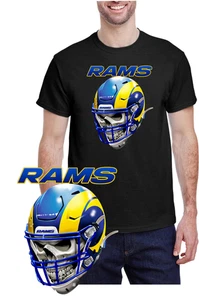 New  / LA Rams Skull / T Shirt Quality Wicking Tee - Picture 1 of 3